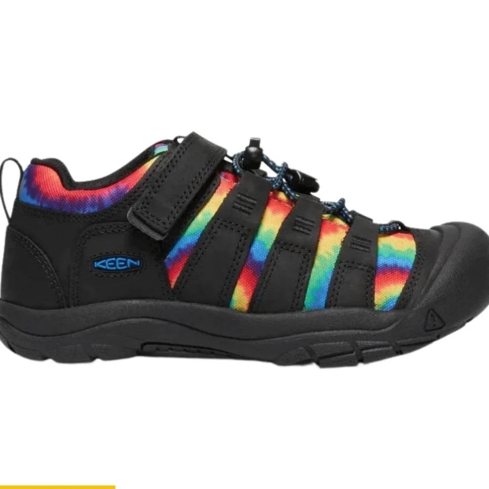 KEEN BIG KIDS' NEWPORT SHOE - BLACK/ORIGINAL TIE DYE - Picture 4 of 12